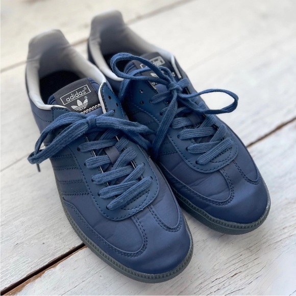 Adidas SAMBA OG Nylon Mens 7 /Womens 8.5 Preloved Ink Blue Sneakers Shoes IG6169 - Picture 3 of 13
